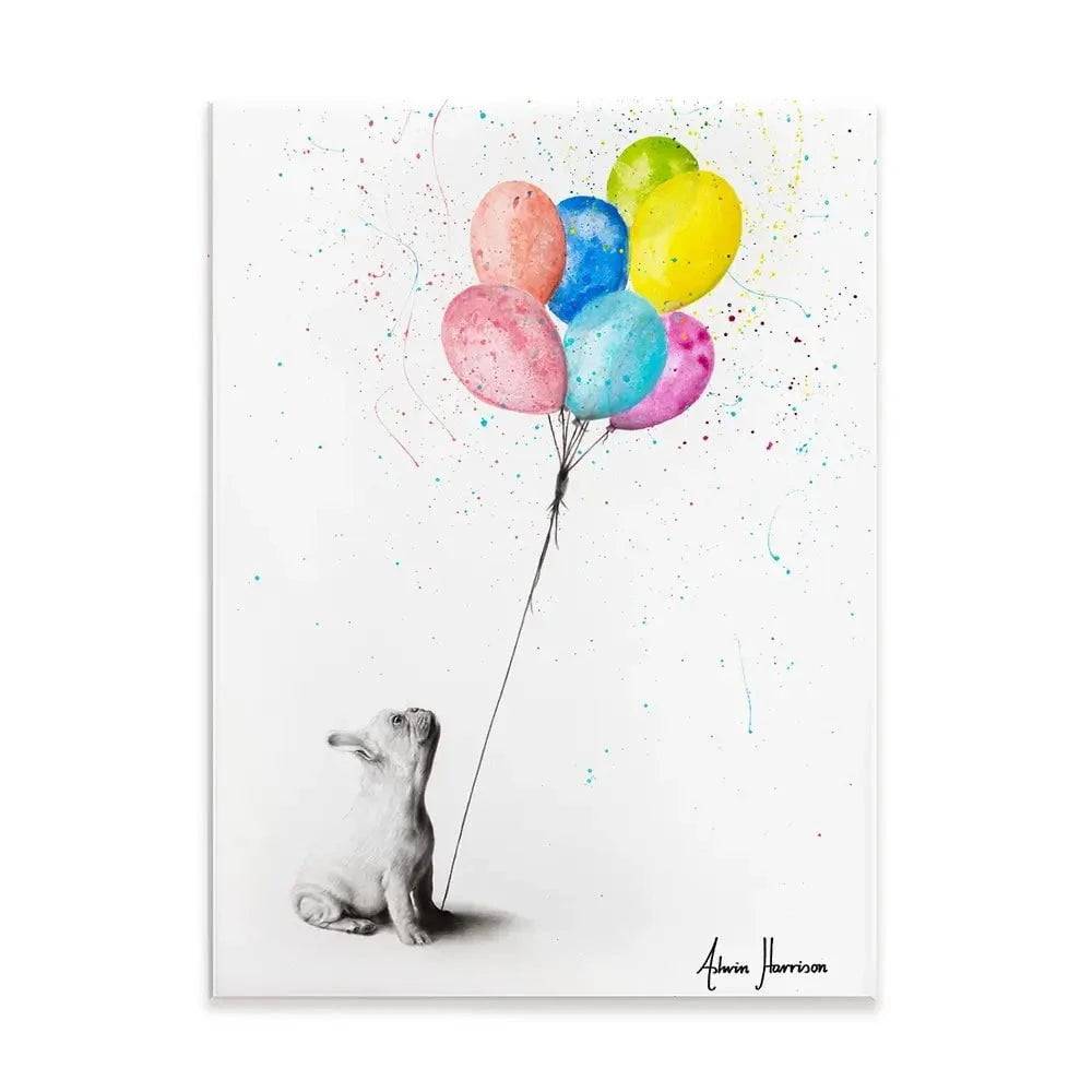 The French Bulldog And The Balloons Canvas Print The French Bulldog And The Balloons Canvas Print wall art product Ashvin Harrison