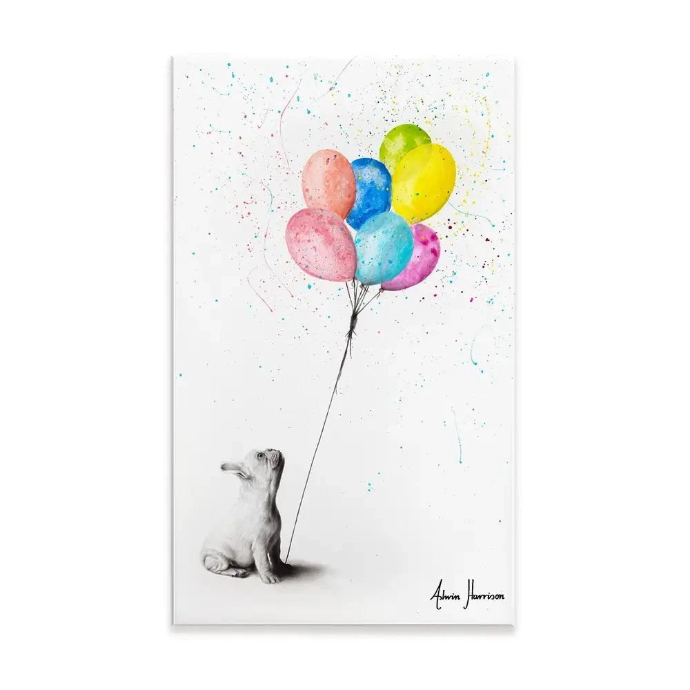 The French Bulldog And The Balloons Canvas Print The French Bulldog And The Balloons Canvas Print wall art product Ashvin Harrison