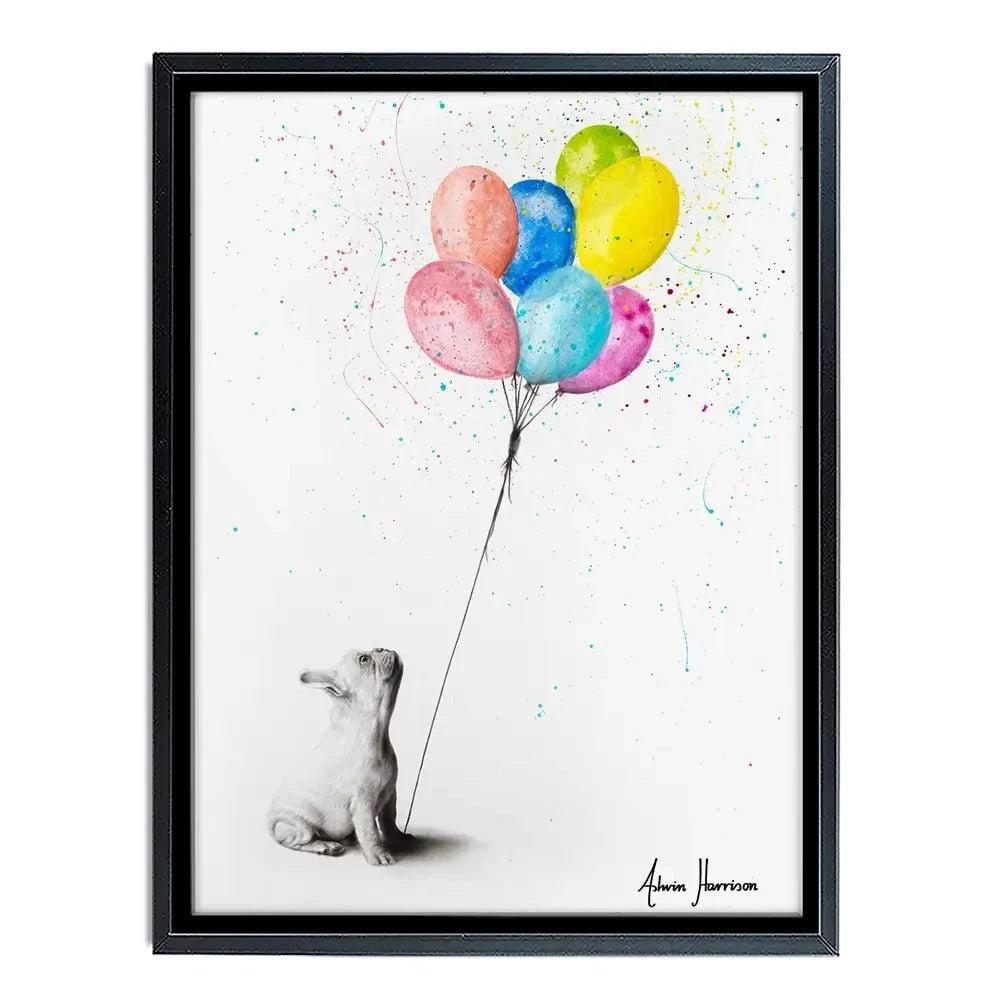 The French Bulldog And The Balloons Canvas Print The French Bulldog And The Balloons Canvas Print wall art product Ashvin Harrison