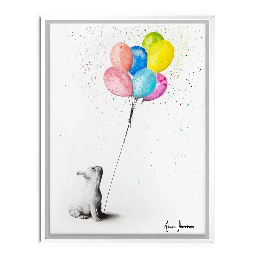 The French Bulldog And The Balloons Canvas Print The French Bulldog And The Balloons Canvas Print wall art product Ashvin Harrison