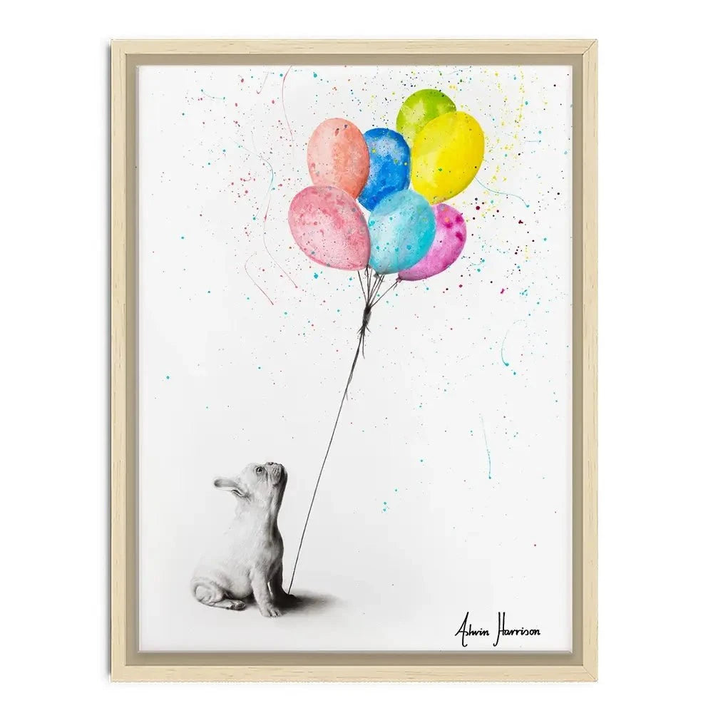 The French Bulldog And The Balloons Canvas Print The French Bulldog And The Balloons Canvas Print wall art product Ashvin Harrison