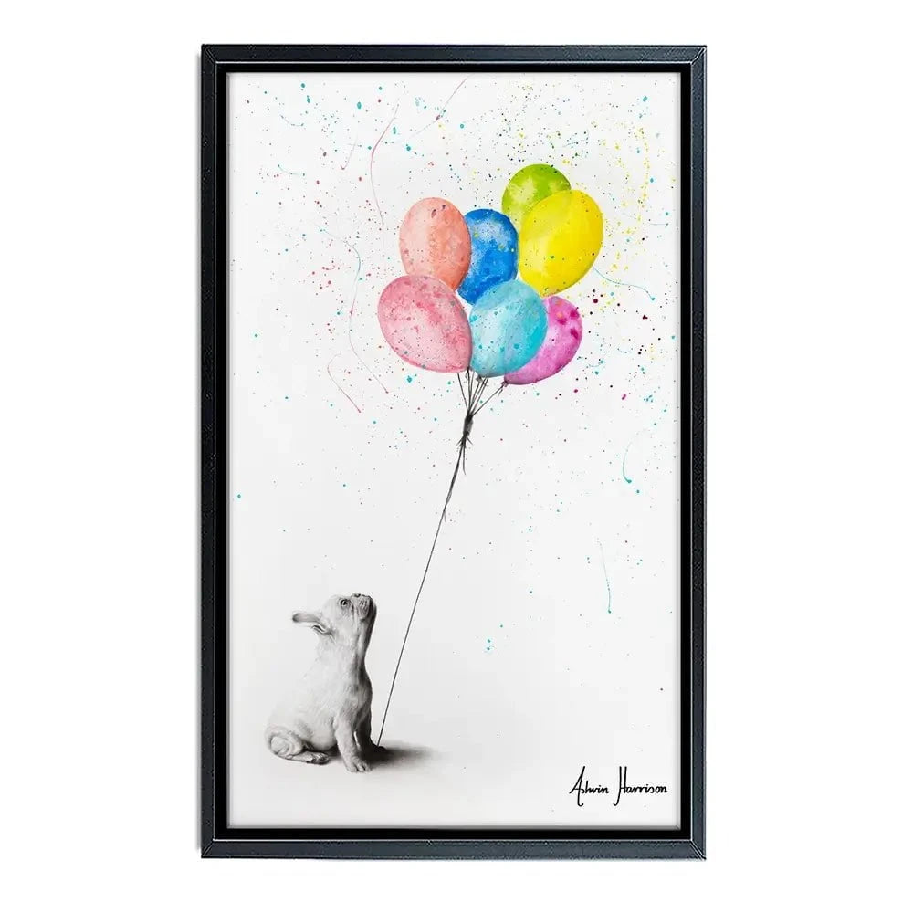 The French Bulldog And The Balloons Canvas Print The French Bulldog And The Balloons Canvas Print wall art product Ashvin Harrison