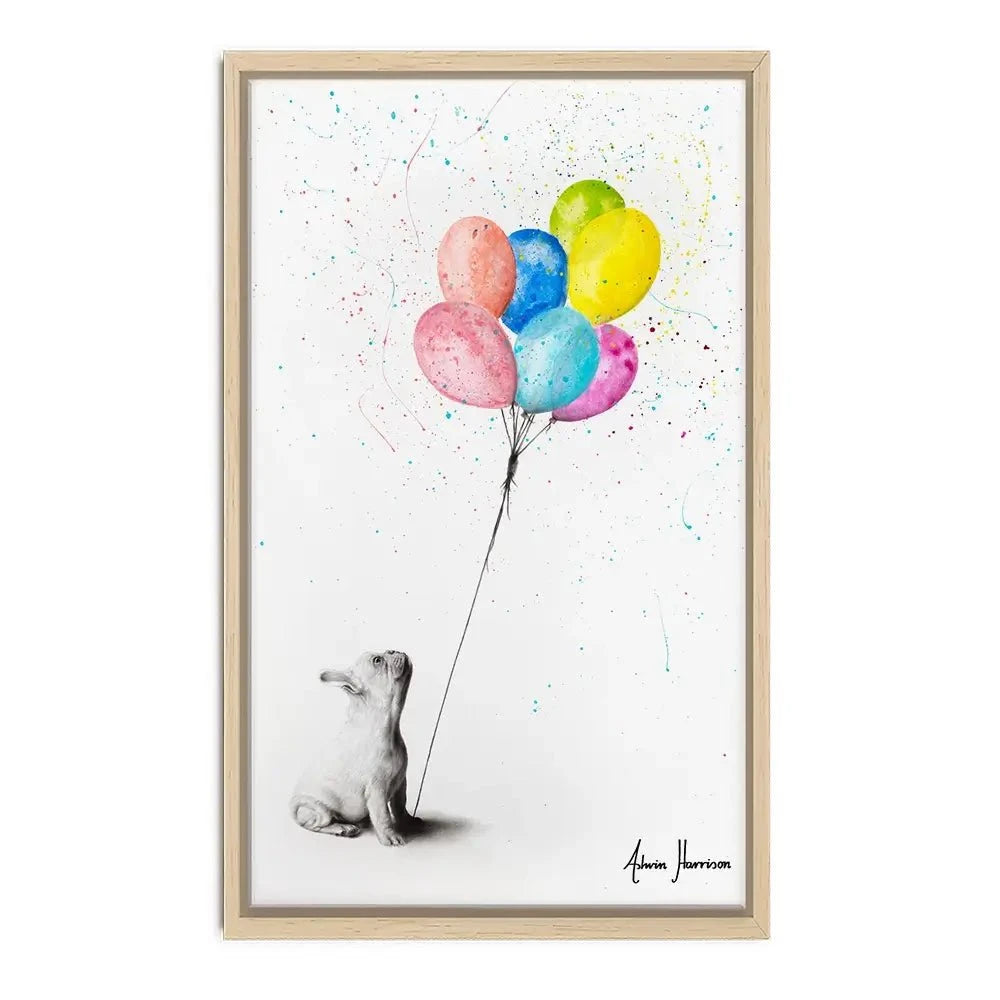 The French Bulldog And The Balloons Canvas Print The French Bulldog And The Balloons Canvas Print wall art product Ashvin Harrison