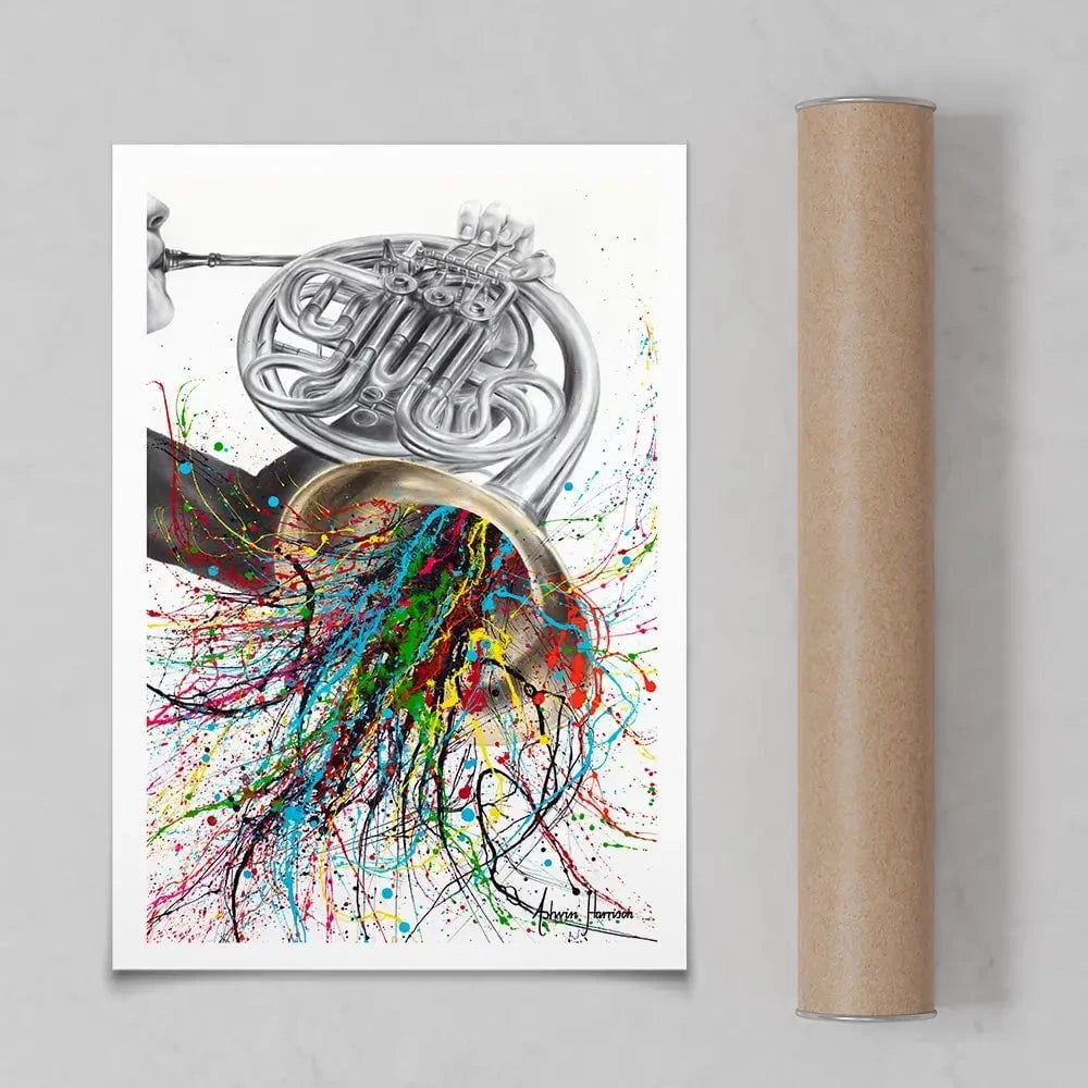 The French Horn Solo Art Print The French Horn Solo Art Print wall art product Ashvin Harrison