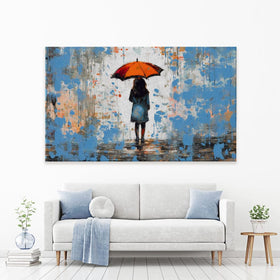 The Girl And Umbrella Canvas Print wall art product BinGoTinGo / Shutterstock