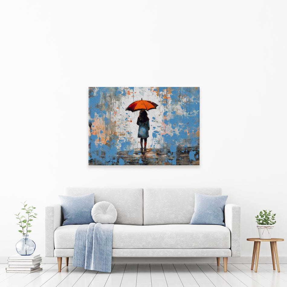 The Girl And Umbrella Canvas Print wall art product BinGoTinGo / Shutterstock