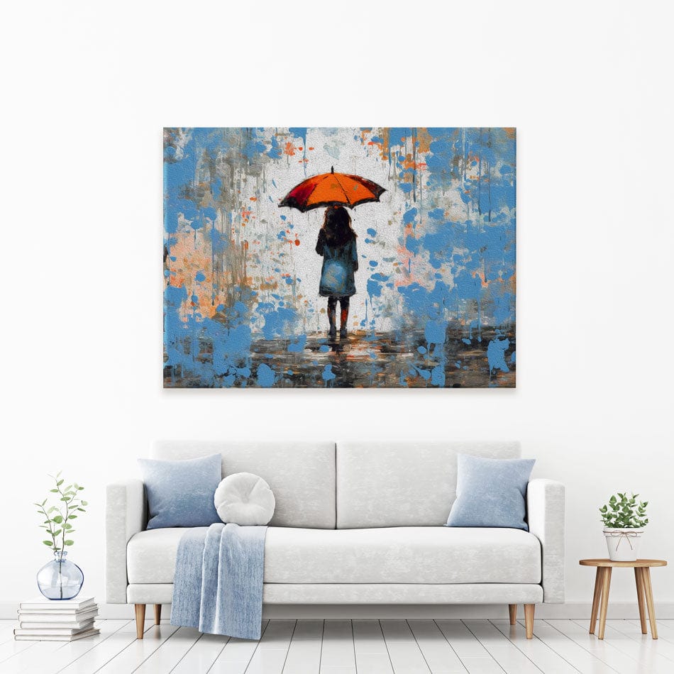 The Girl And Umbrella Canvas Print wall art product BinGoTinGo / Shutterstock
