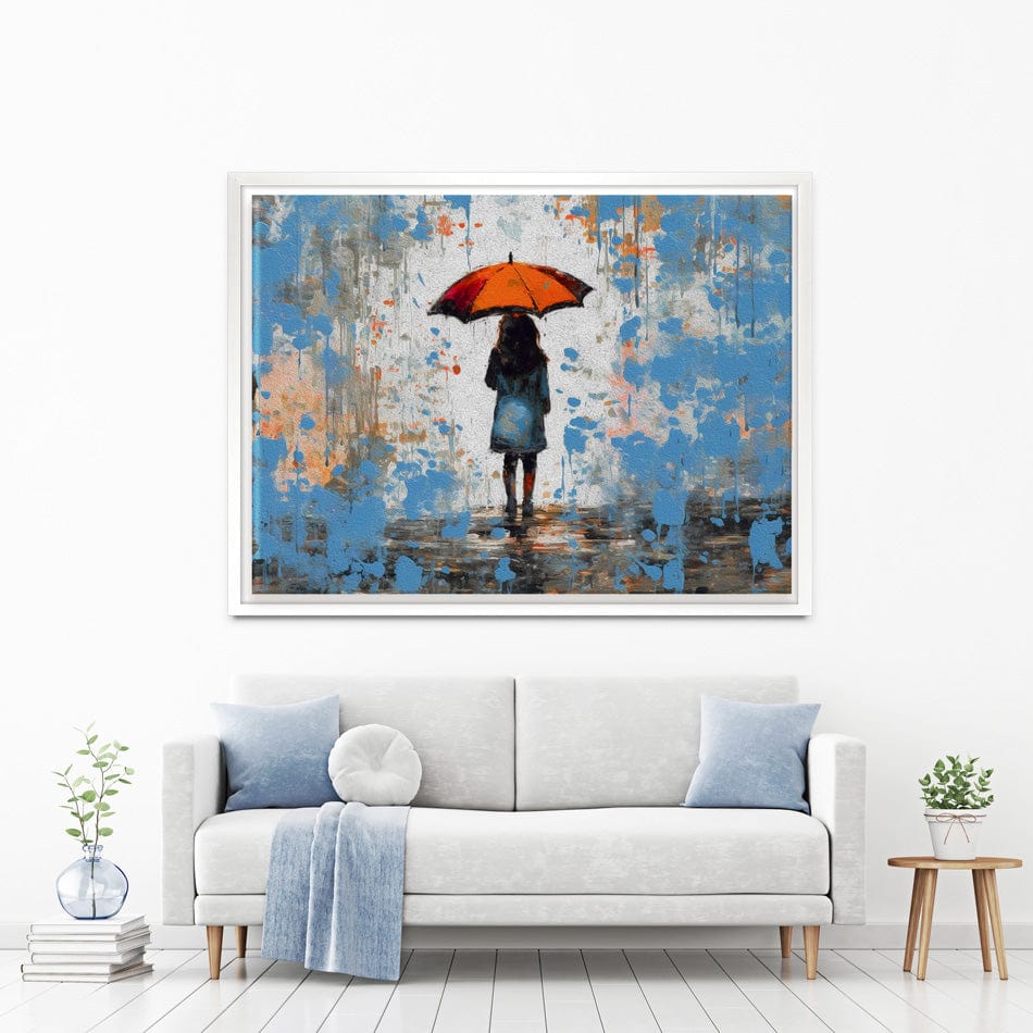 The Girl And Umbrella Canvas Print wall art product BinGoTinGo / Shutterstock