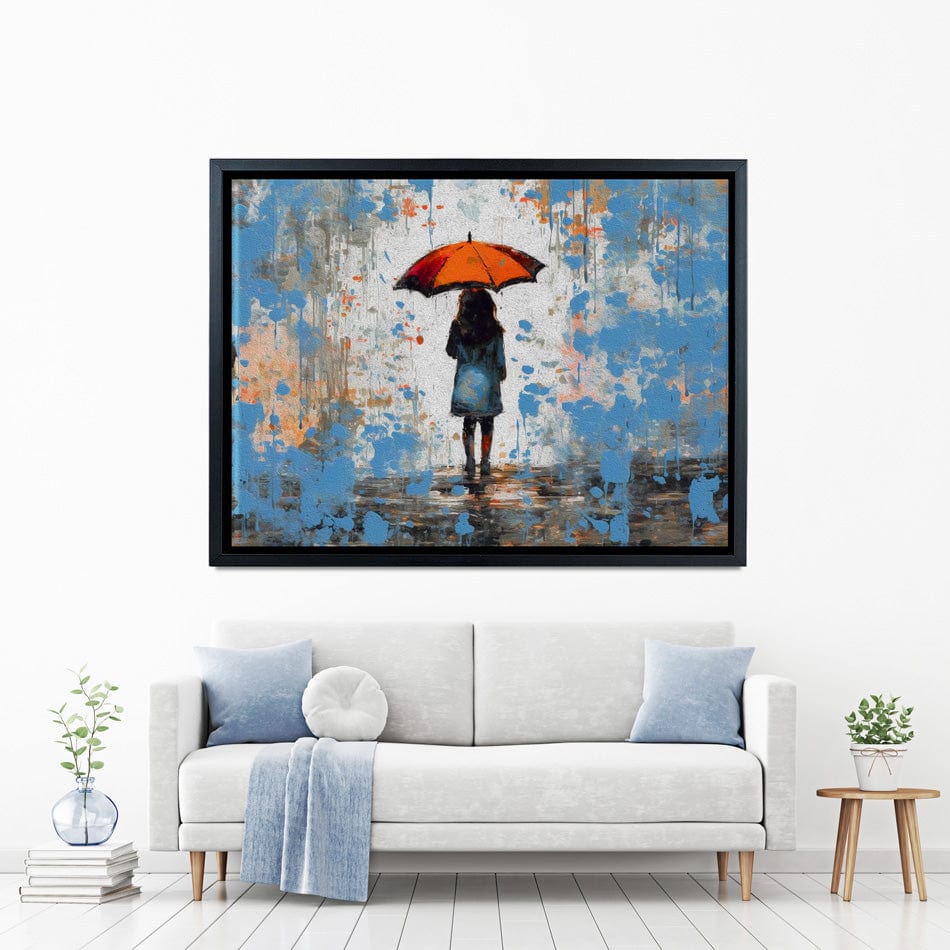 The Girl And Umbrella Canvas Print wall art product BinGoTinGo / Shutterstock