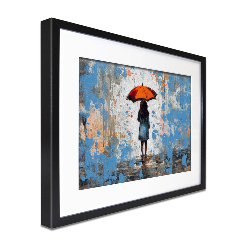 The Girl And Umbrella Framed Art Print wall art product BinGoTinGo / Shutterstock