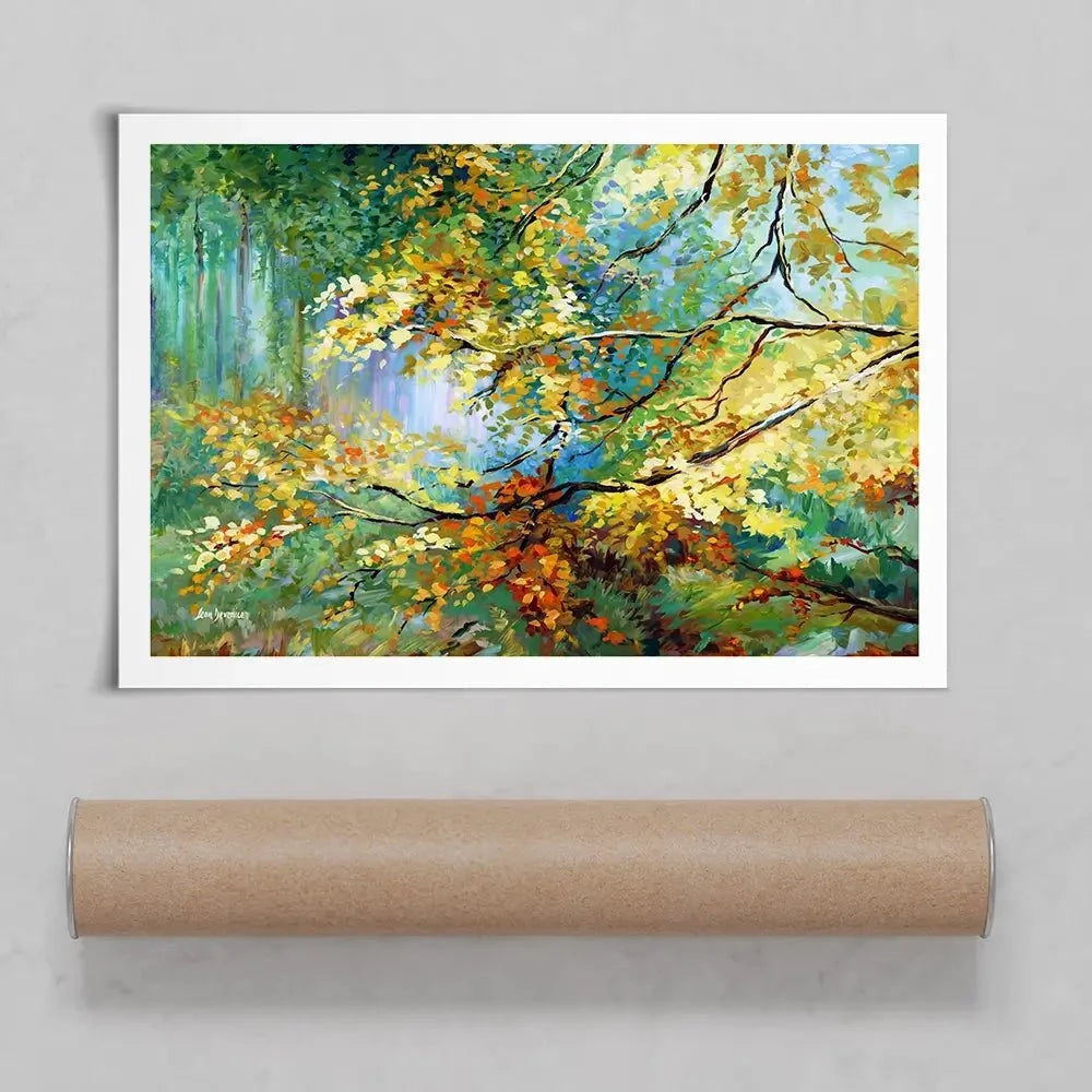 The Golden Leaves Art Print The Golden Leaves Art Print wall art product Leon Devenice