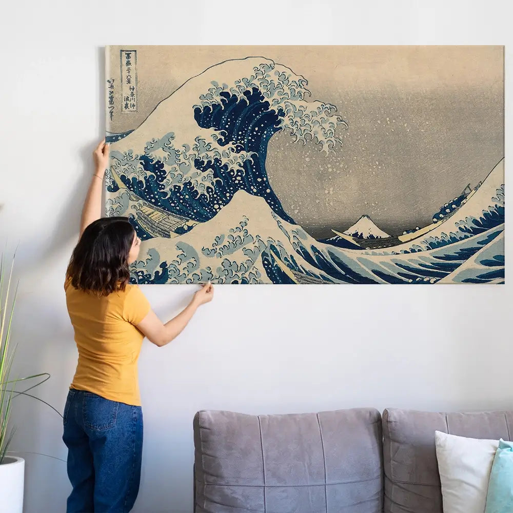 The Great Wave off Kanagawa Oversized Canvas Print The Great Wave off Kanagawa Oversized Canvas Print wall art product Art Print Shop
