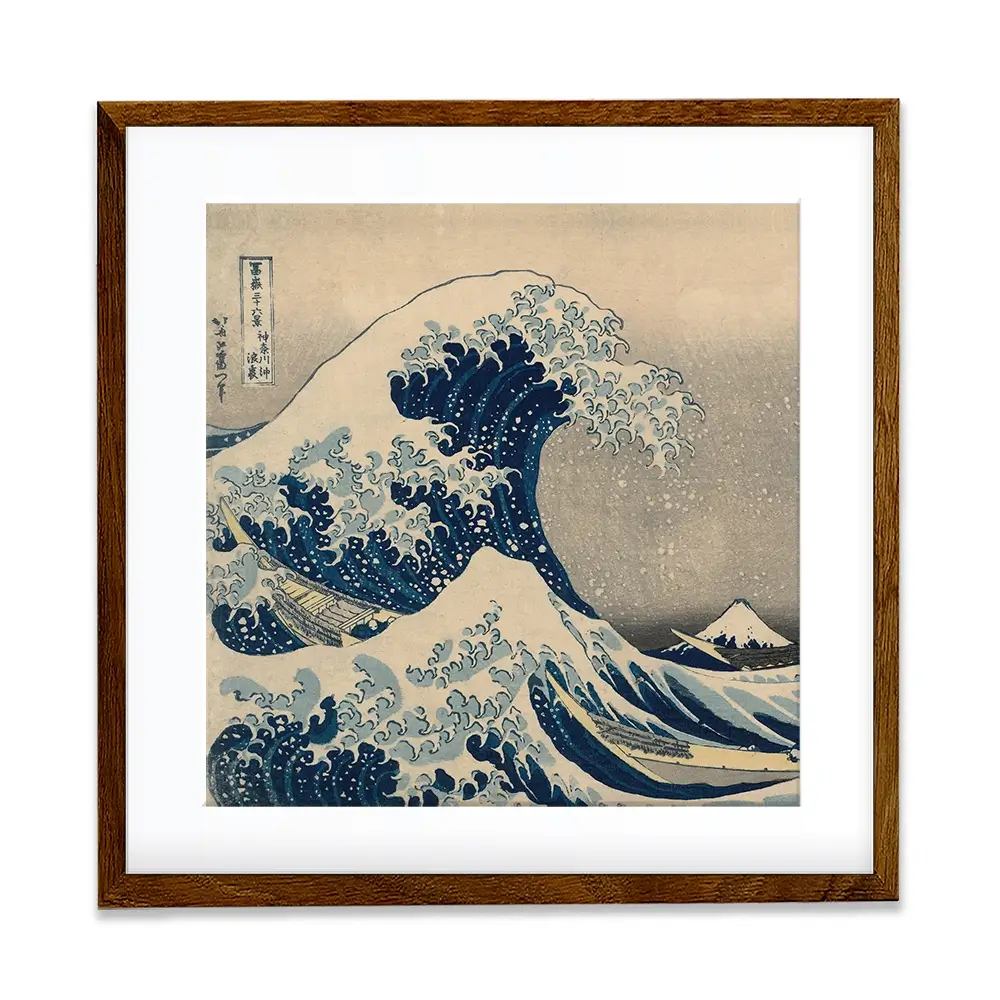 The Great Wave Off Kanagawa Square Framed Art Print The Great Wave Off Kanagawa Square Framed Art Print | Sea Artwork wall art product Katsushika Hokusai