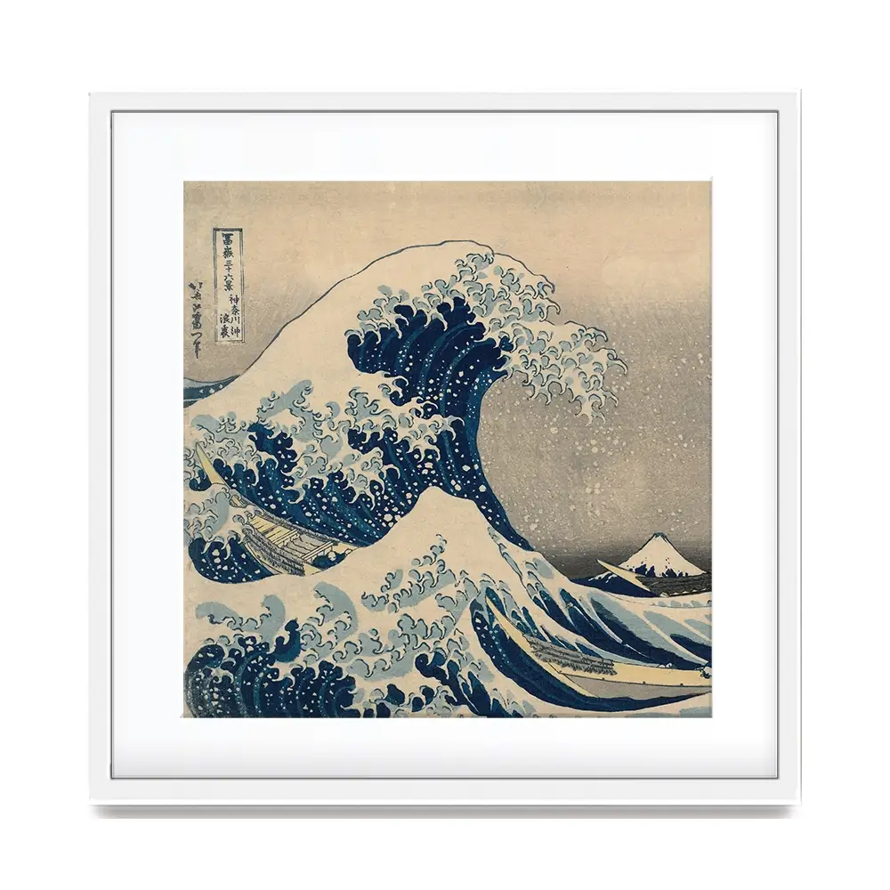 The Great Wave Off Kanagawa Square Framed Art Print The Great Wave Off Kanagawa Square Framed Art Print | Sea Artwork wall art product Katsushika Hokusai
