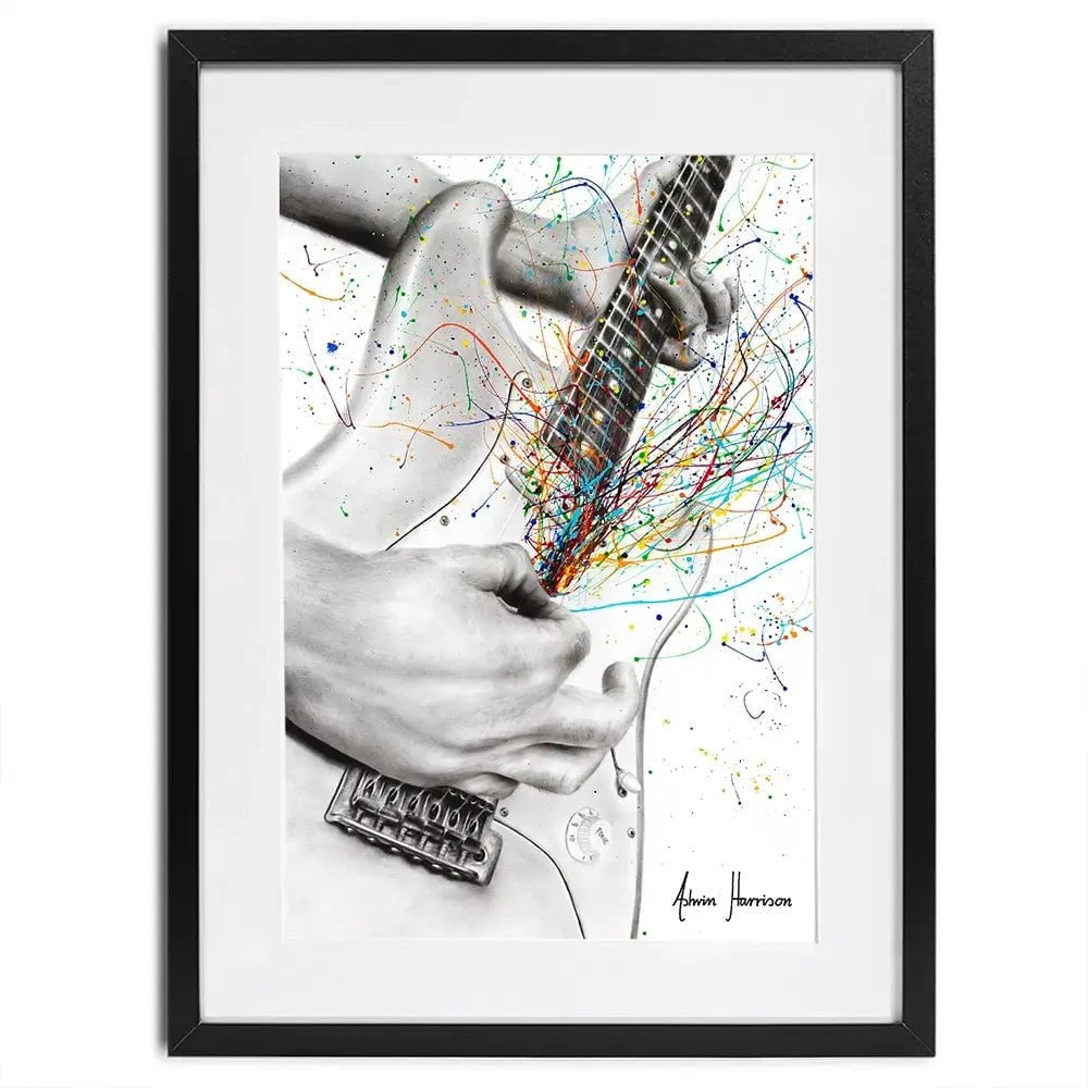 The Guitar Solo Framed Art Print The Guitar Solo Framed Art Print wall art product Ashvin Harrison