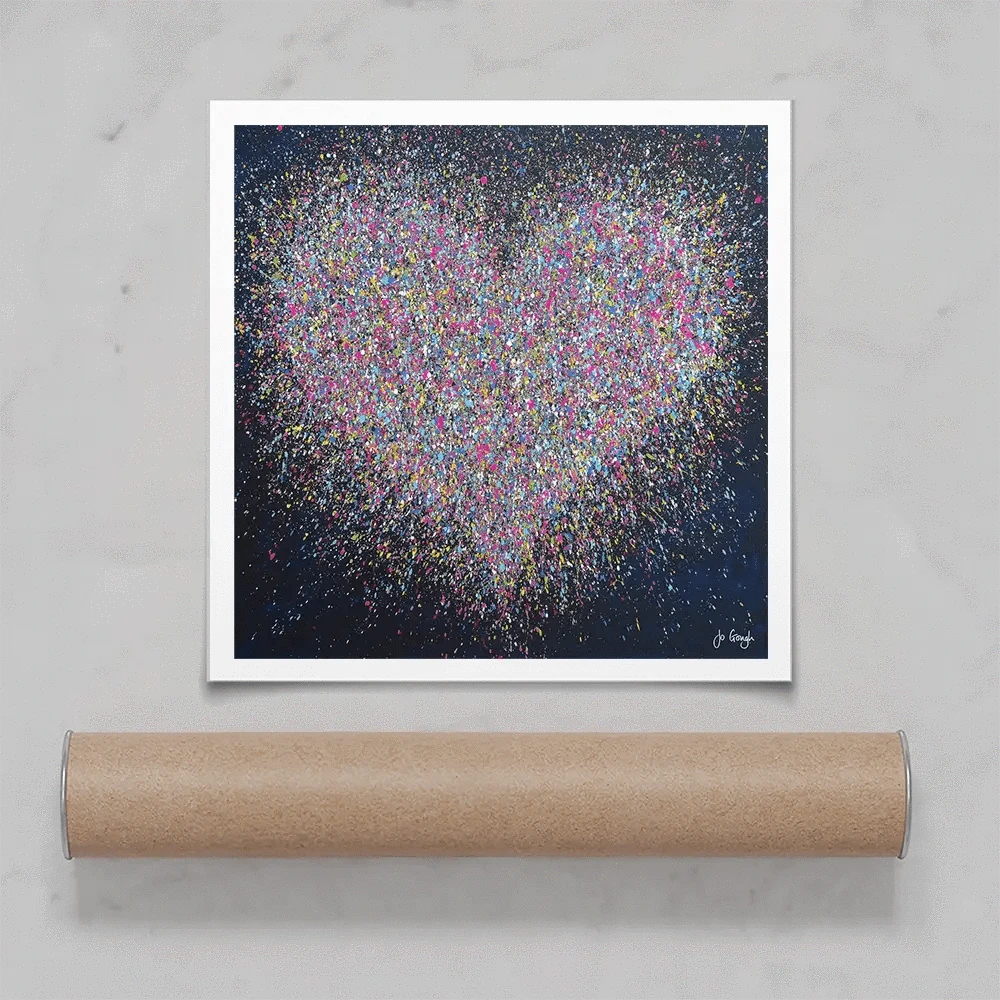The Happiest Heart Square Art Print The Happiest Heart Square Art Print wall art product Jo Gough