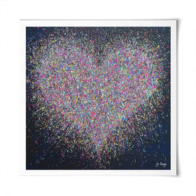 The Happiest Heart Square Art Print The Happiest Heart Square Art Print wall art product Jo Gough