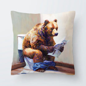 The Informed Bear Cushion The Informed Bear Cushion wall art product Leon Devenice