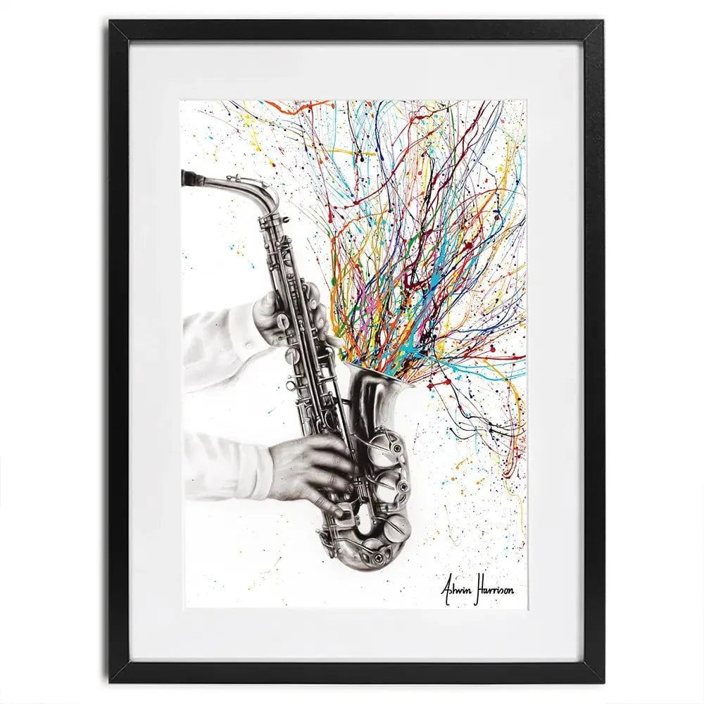 The Jazz Saxophone Framed Art Print The Jazz Saxophone Framed Art Print wall art product Ashvin Harrison