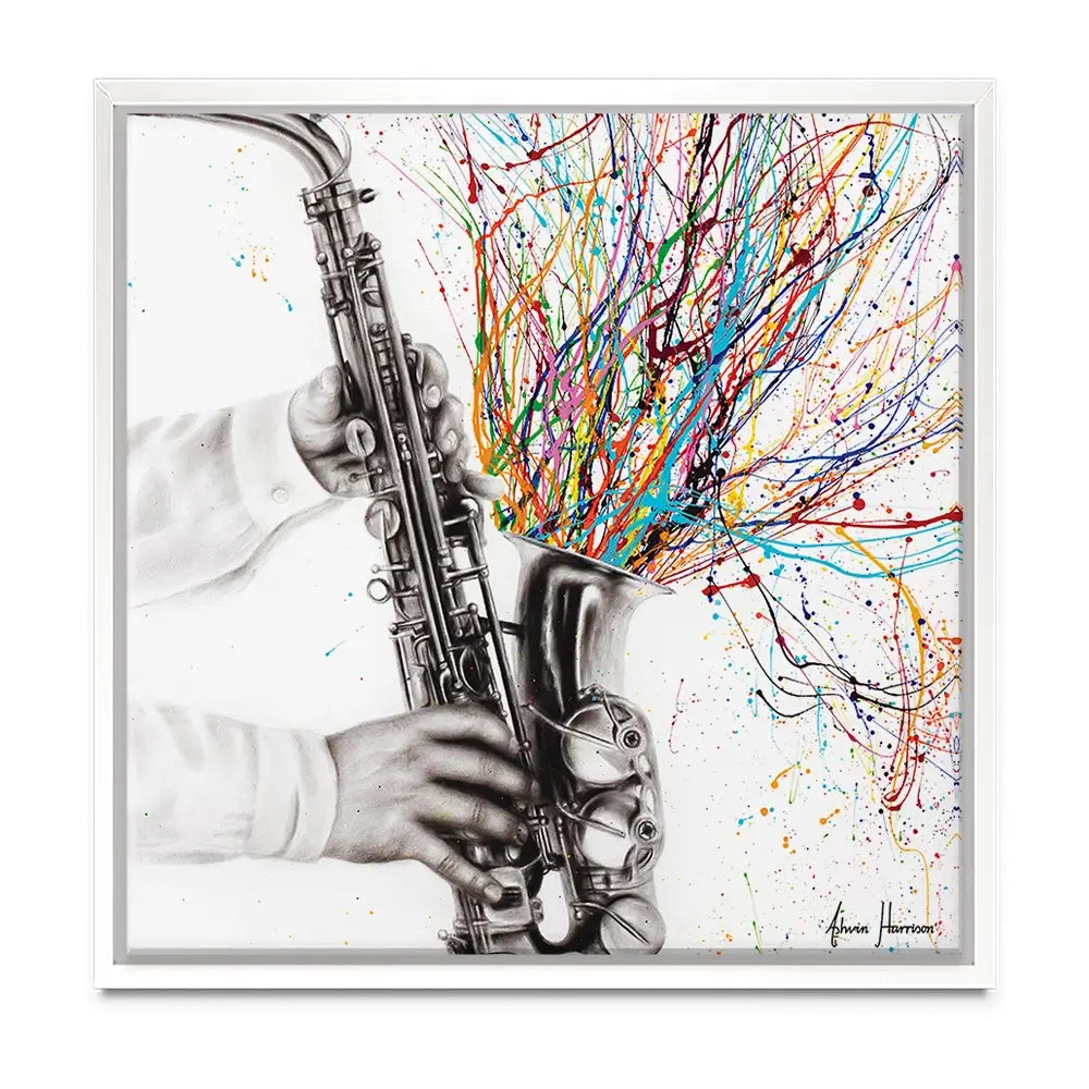 The Jazz Saxophone Oversized Canvas Print The Jazz Saxophone Oversized Canvas Print wall art product Art Print Shop
