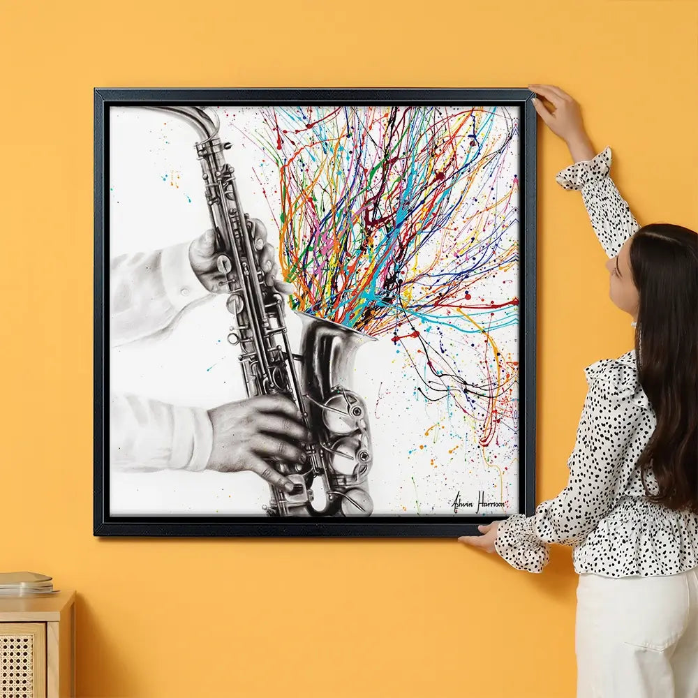 The Jazz Saxophone Oversized Canvas Print The Jazz Saxophone Oversized Canvas Print wall art product Art Print Shop