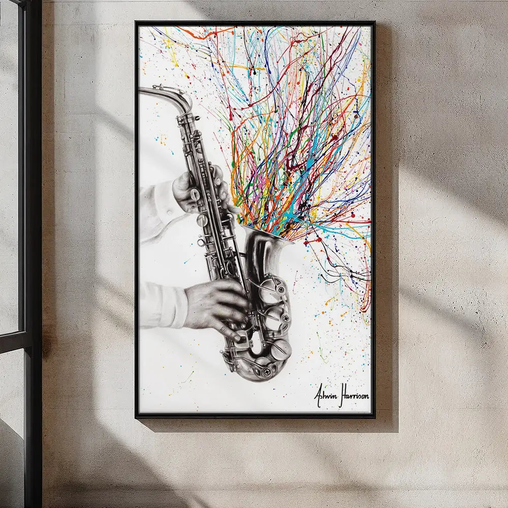 The Jazz Saxophone Oversized Canvas Print The Jazz Saxophone Oversized Canvas Print wall art product Art Print Shop