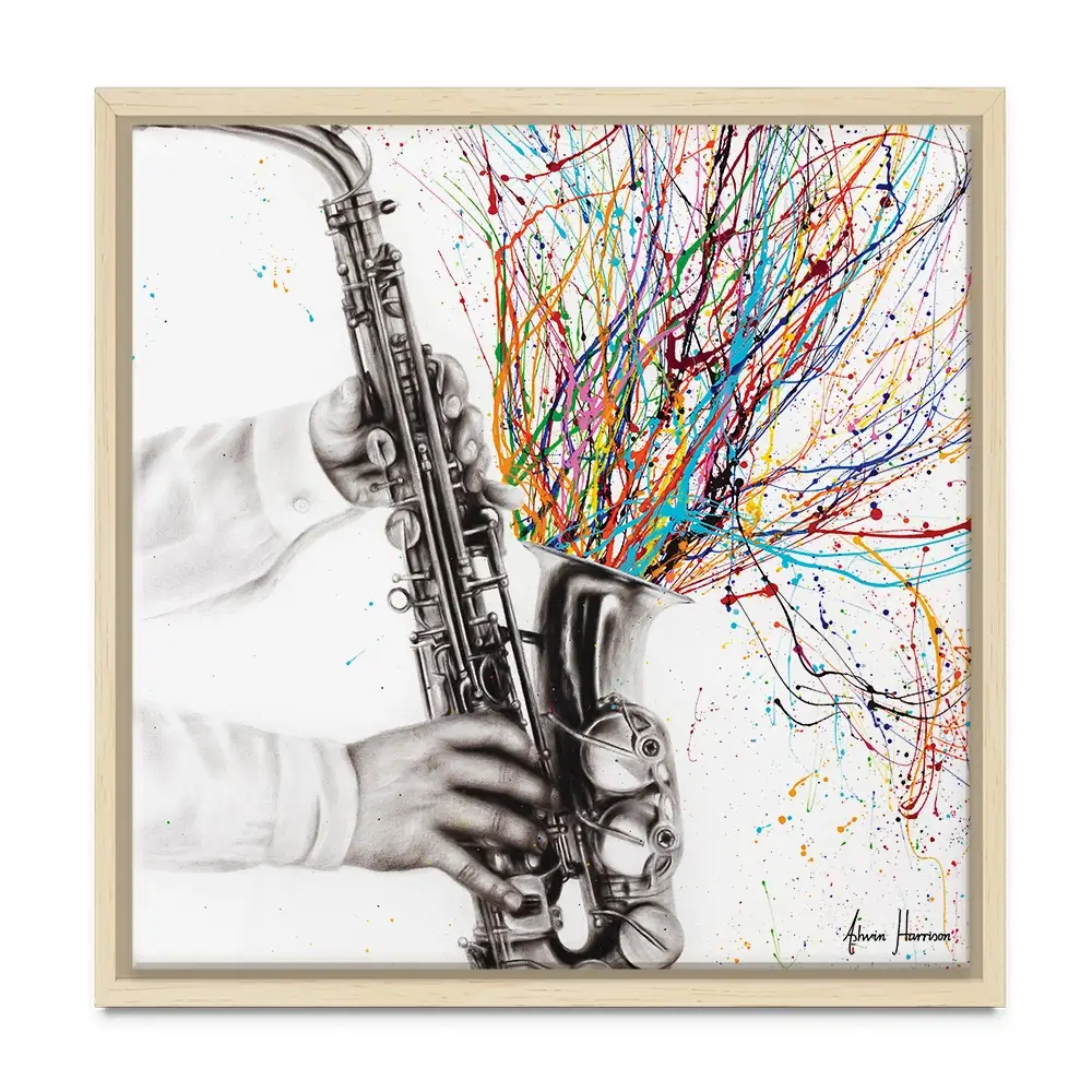 The Jazz Saxophone Square Canvas Print The Jazz Saxophone Square Canvas Print wall art product Ashvin Harrison