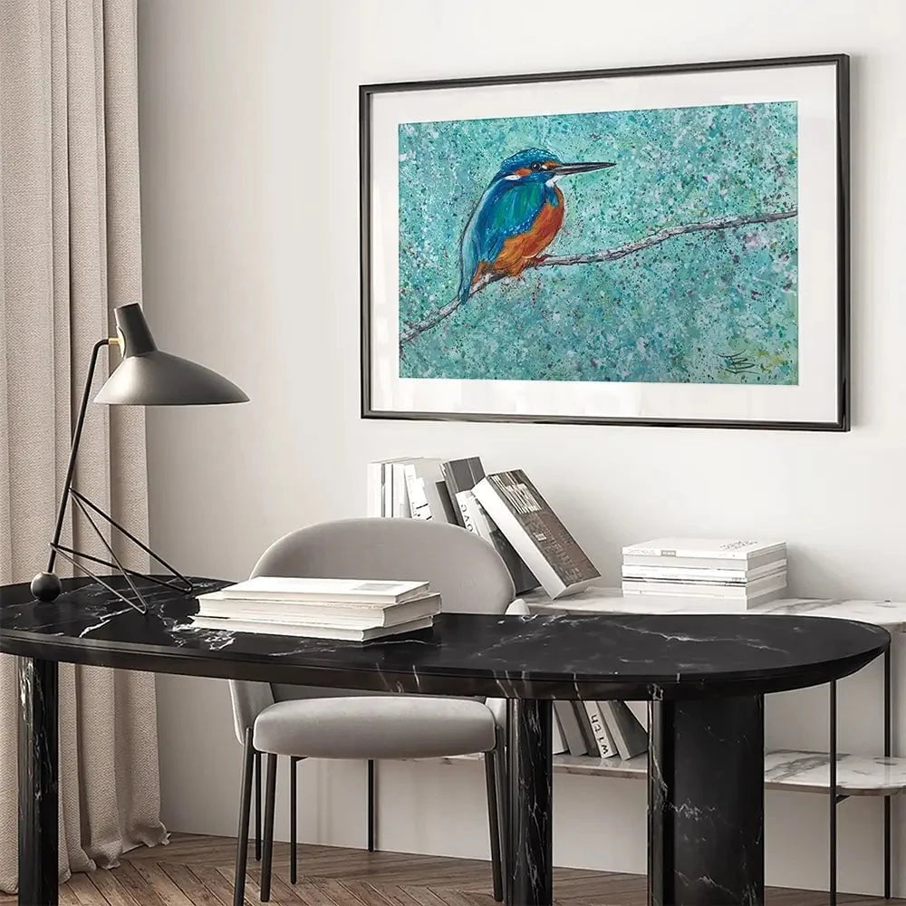 The Kingfisher Framed Art Print The Kingfisher Framed Art Print wall art product Jane Brookshaw