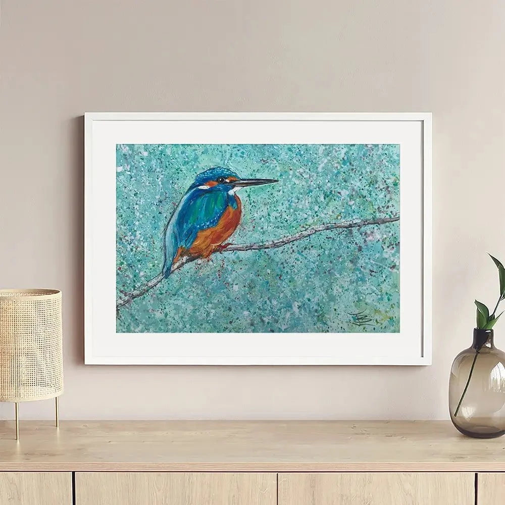 The Kingfisher Framed Art Print The Kingfisher Framed Art Print wall art product Jane Brookshaw