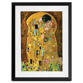 The Kiss Reimagined Framed Art Print The Kiss Framed Art Print | The Kiss Framed Print | The Kiss Artwork wall art product Liliya Kulianionak / Shutterstock