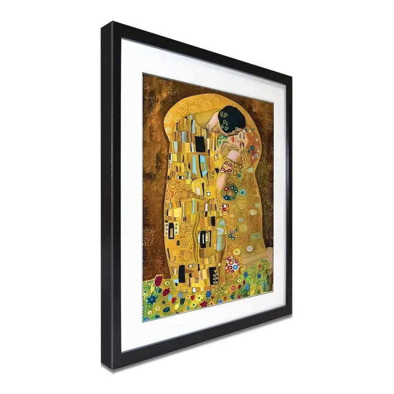 The Kiss Reimagined Framed Art Print The Kiss Framed Art Print | The Kiss Framed Print | The Kiss Artwork wall art product Liliya Kulianionak / Shutterstock