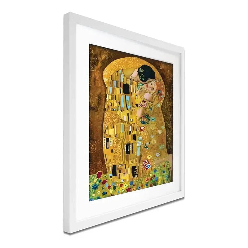 The Kiss Reimagined Framed Art Print The Kiss Framed Art Print | The Kiss Framed Print | The Kiss Artwork wall art product Liliya Kulianionak / Shutterstock