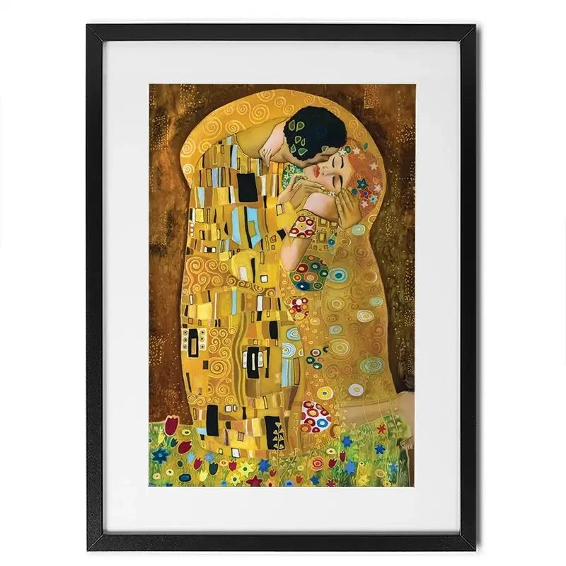 The Kiss Reimagined Framed Art Print The Kiss Framed Art Print | The Kiss Framed Print | The Kiss Artwork wall art product Liliya Kulianionak / Shutterstock