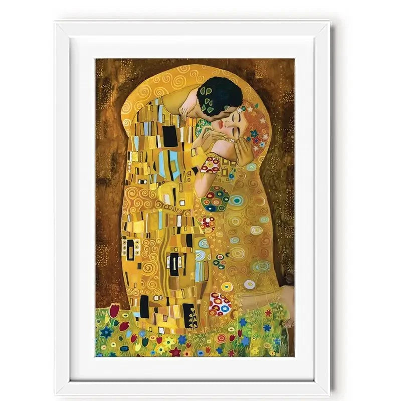 The Kiss Reimagined Framed Art Print The Kiss Framed Art Print | The Kiss Framed Print | The Kiss Artwork wall art product Liliya Kulianionak / Shutterstock