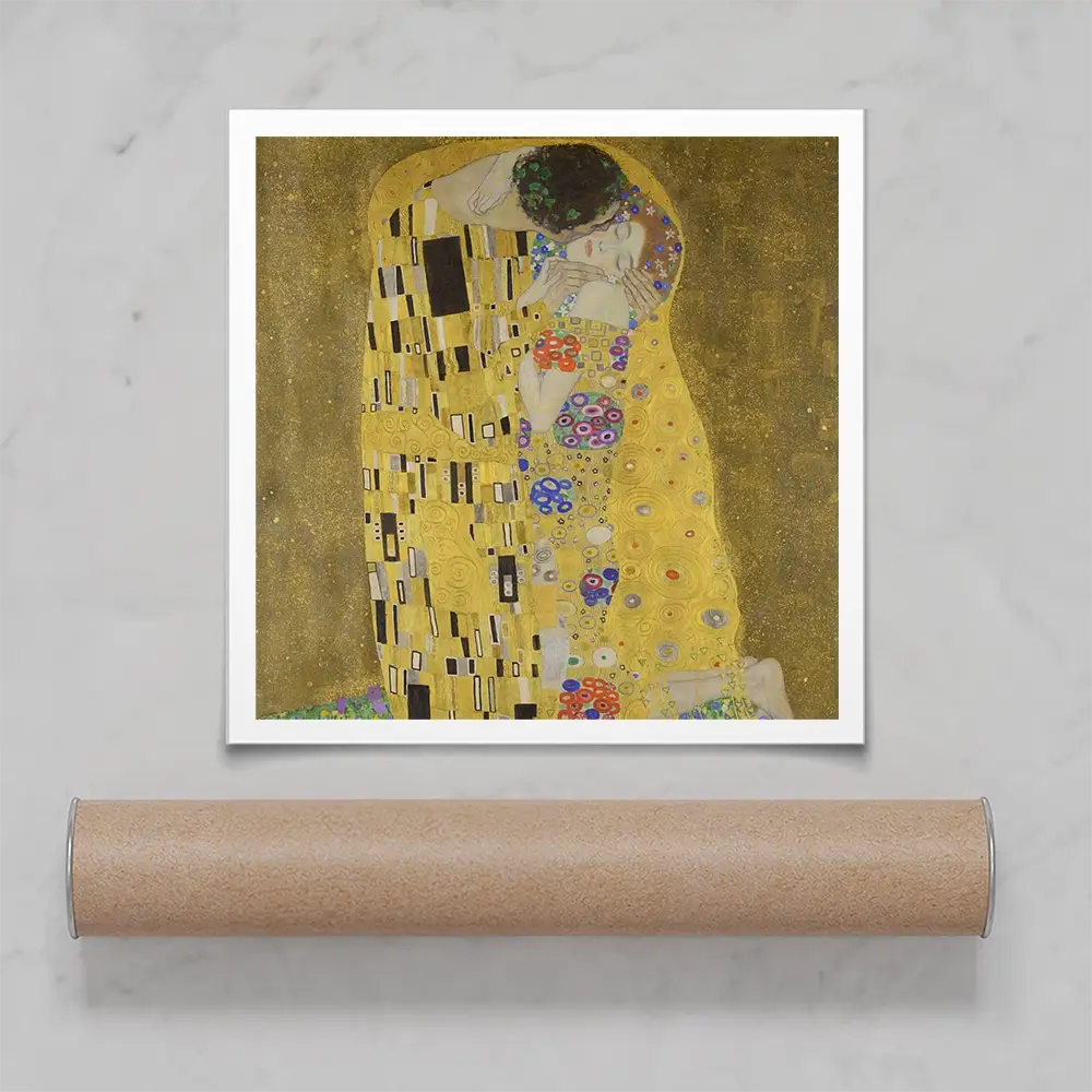The Kiss Square Art Print The Kiss Square Art Print wall art product Gustav Klimt