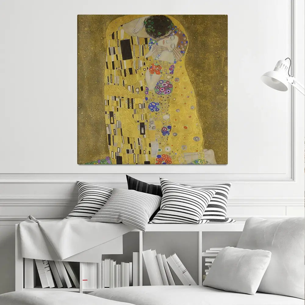 The Kiss Square Canvas Print The Kiss Square Canvas Print wall art product Gustav Klimt