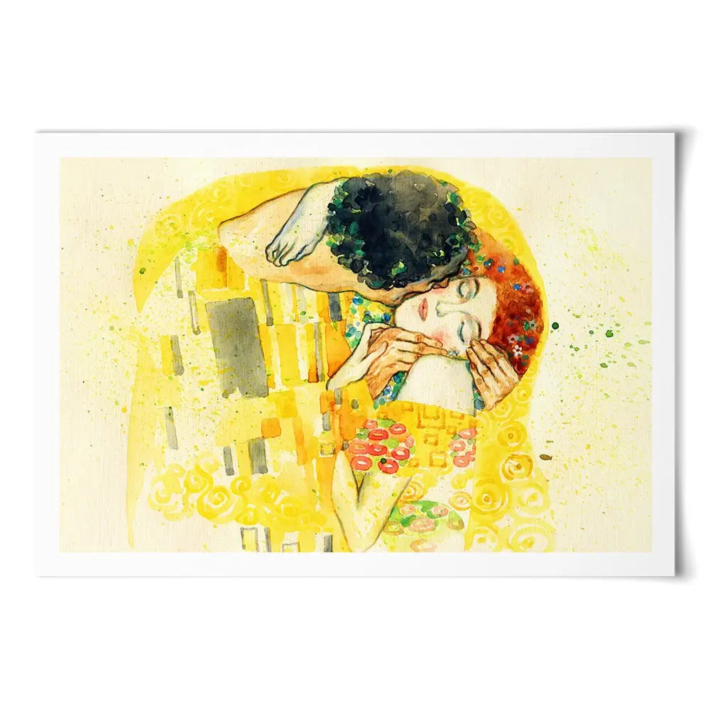 The Kiss Watercolour Art Print The Kiss Watercolour Art Print wall art product Anna Ismagilova / Shutterstock