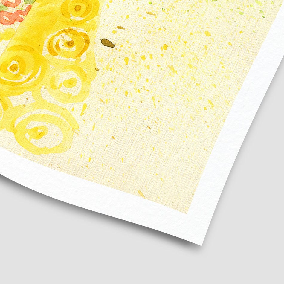 The Kiss Watercolour Art Print wall art product / Shutterstock