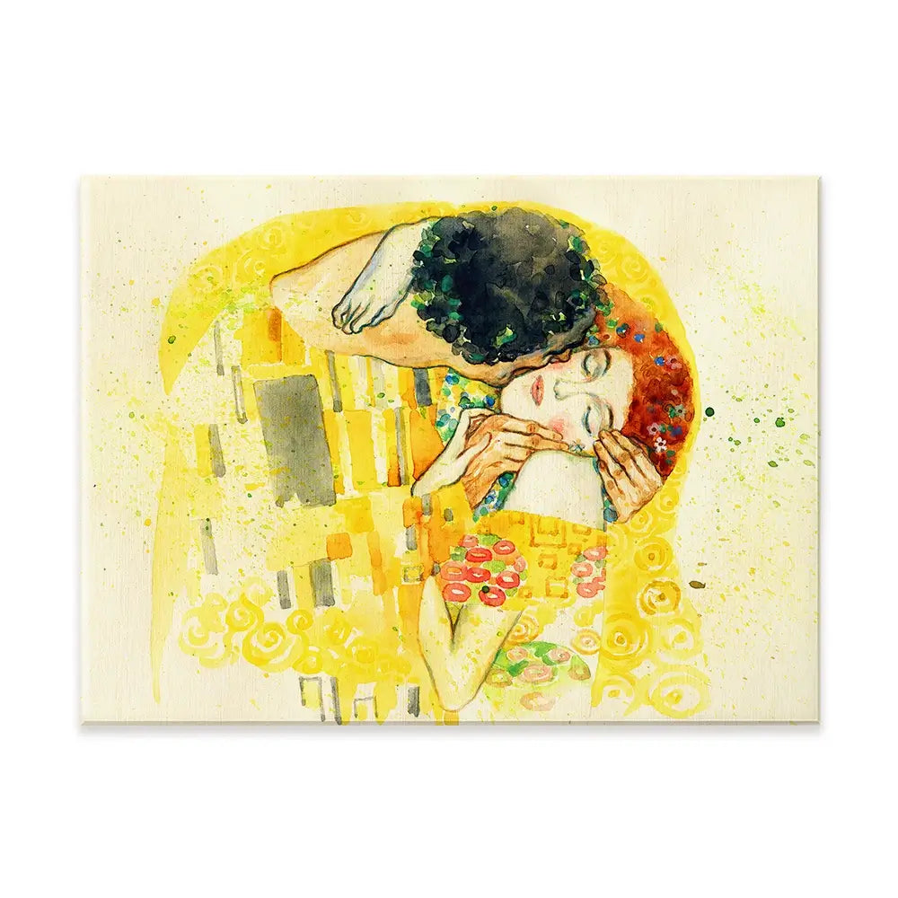 The Kiss Watercolour Canvas Print The Kiss Watercolour Canvas Print wall art product Anna Ismagilova / Shutterstock