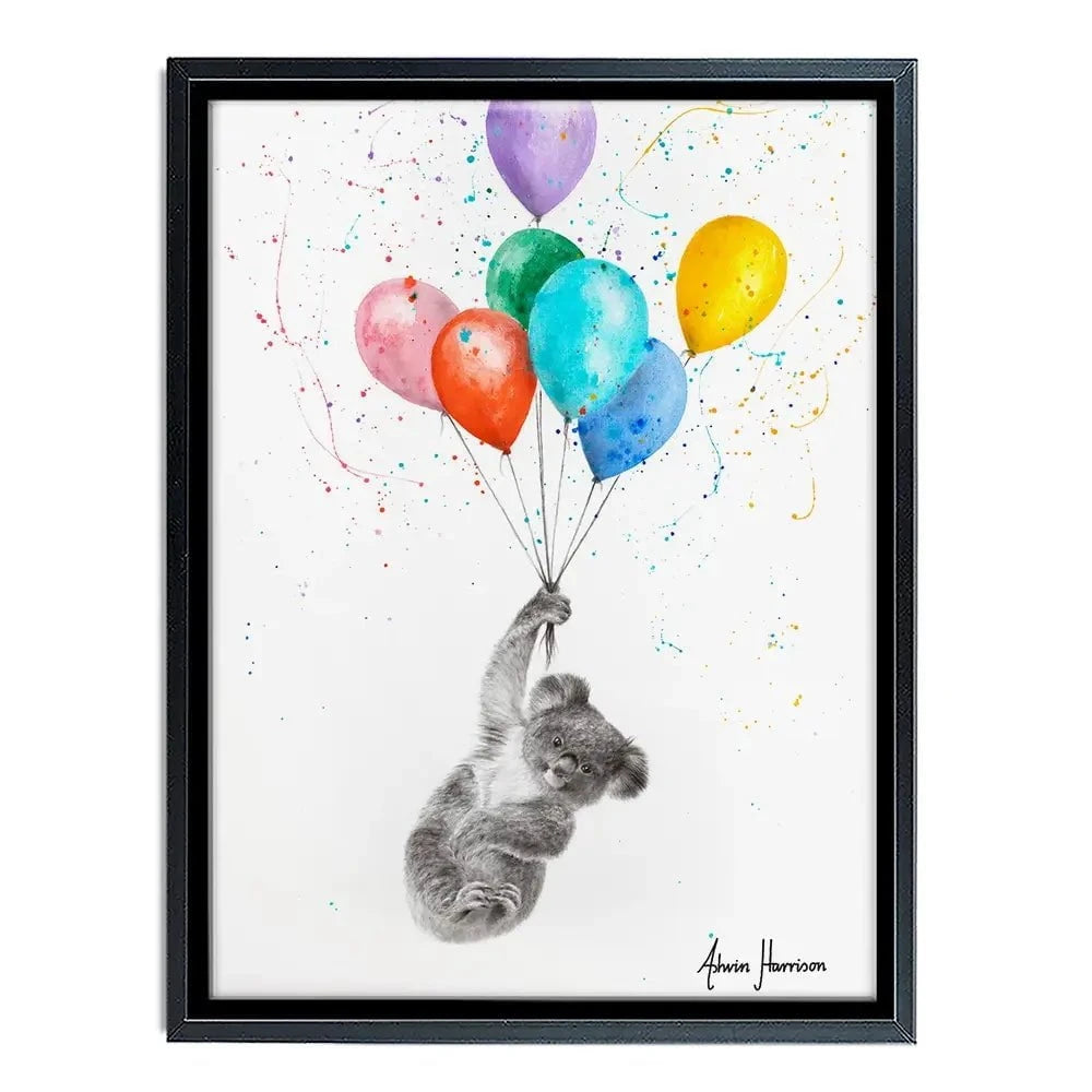 The Koala And The Balloons Canvas Print The Koala And The Balloons Canvas Print wall art product Ashvin Harrison