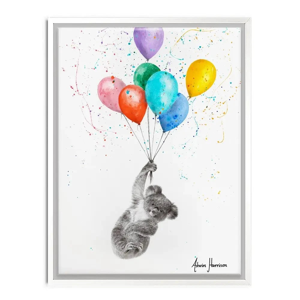 The Koala And The Balloons Canvas Print The Koala And The Balloons Canvas Print wall art product Ashvin Harrison