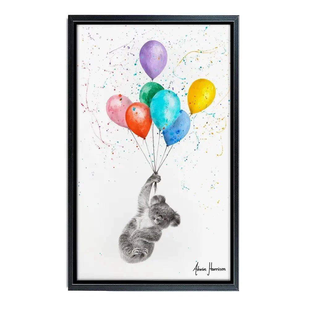 The Koala And The Balloons Canvas Print The Koala And The Balloons Canvas Print wall art product Ashvin Harrison
