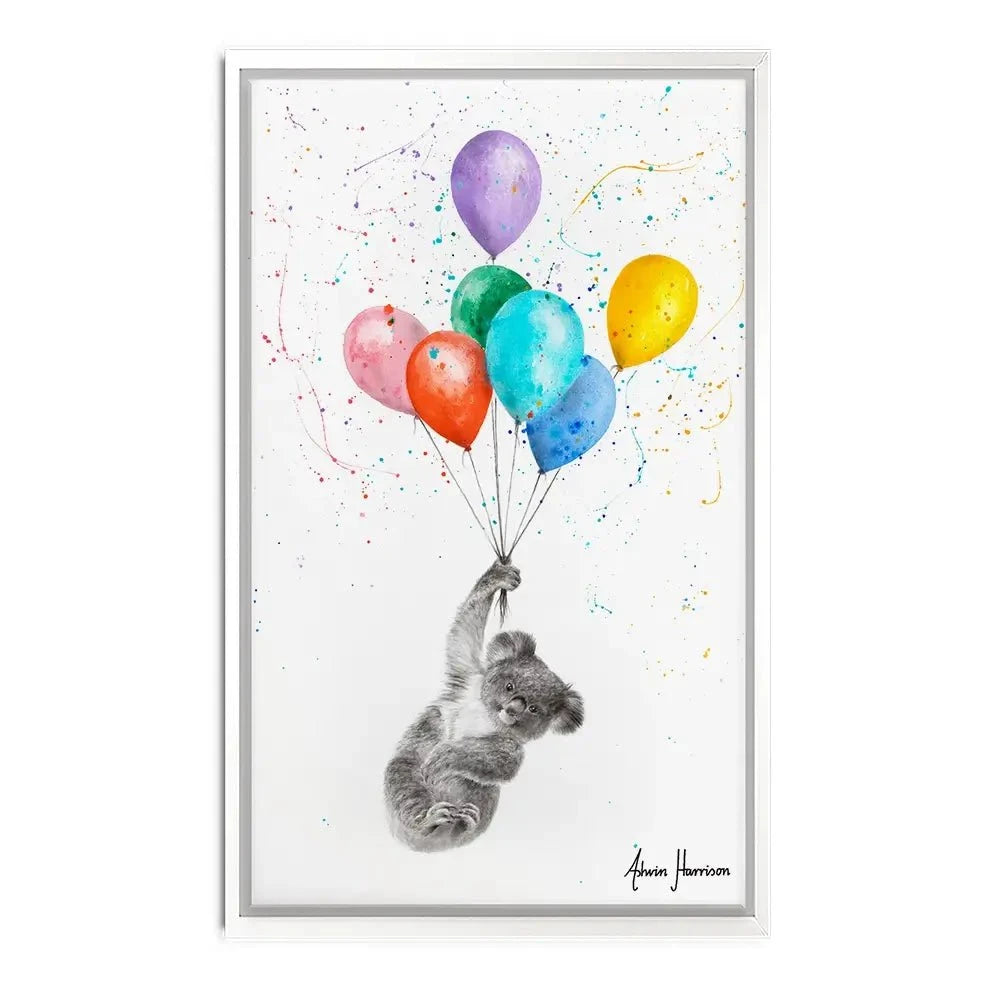 The Koala And The Balloons Canvas Print The Koala And The Balloons Canvas Print wall art product Ashvin Harrison
