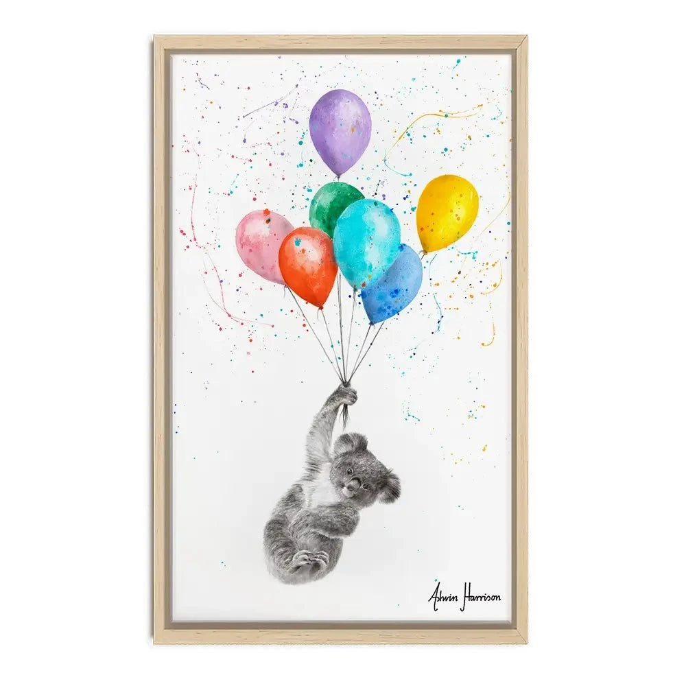 The Koala And The Balloons Canvas Print The Koala And The Balloons Canvas Print wall art product Ashvin Harrison