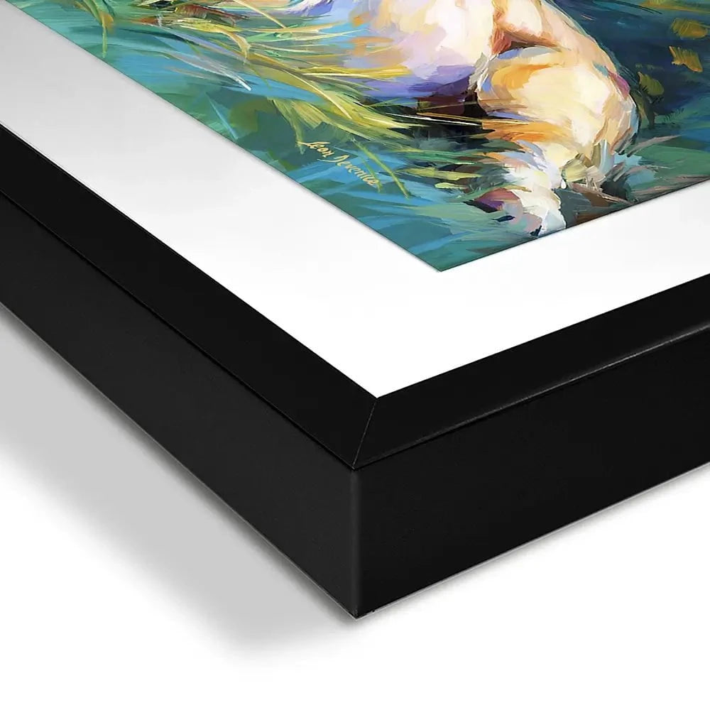 The Lion's Embrace Framed Art Print The Lion's Embrace Framed Art Print wall art product Leon Devenice