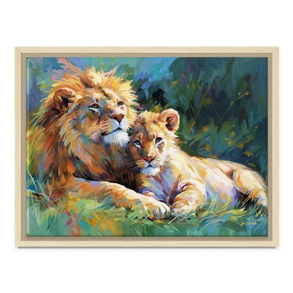 The Lions Embrace Canvas Print The Lions Embrace Canvas Print wall art product Leon Devenice