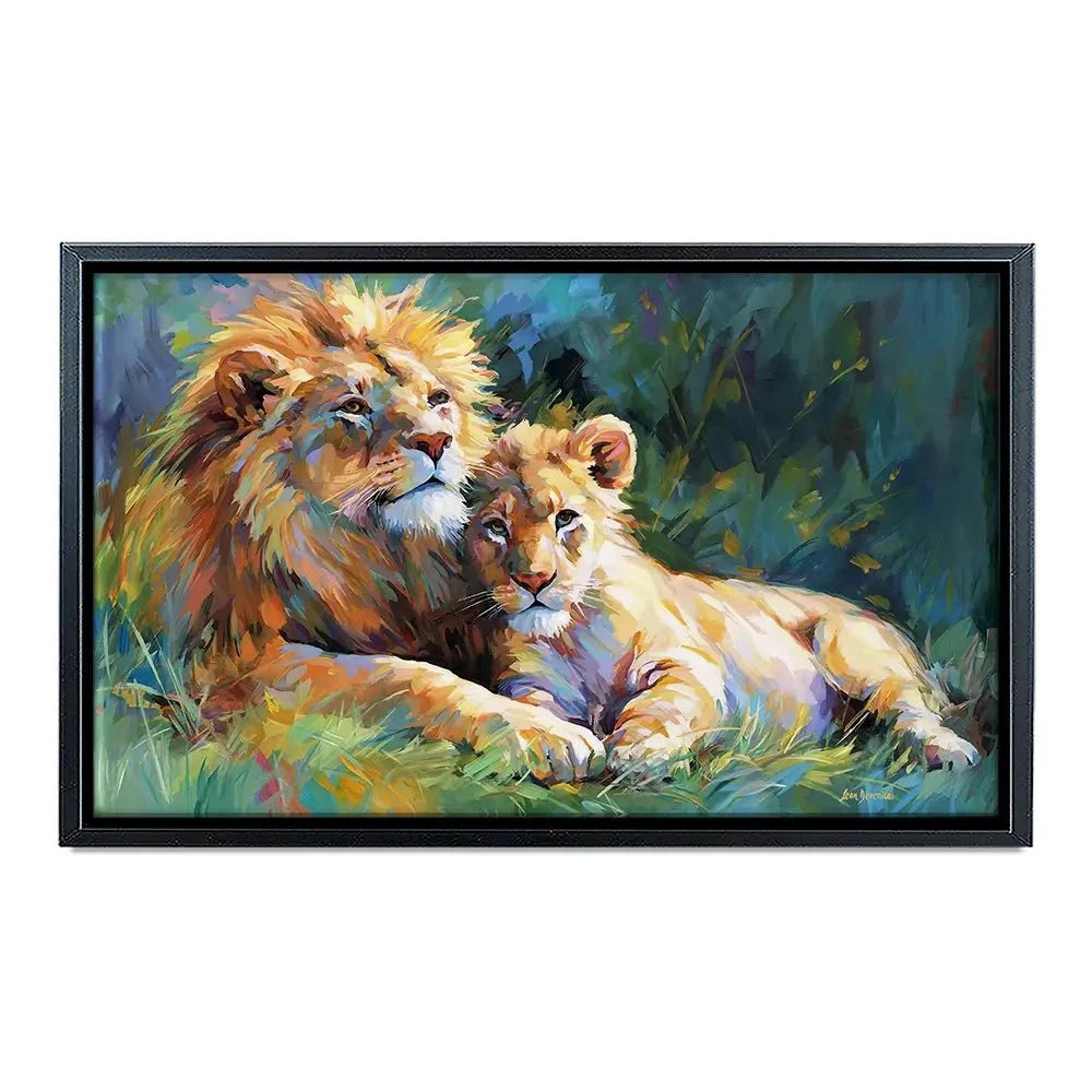 The Lions Embrace Canvas Print The Lions Embrace Canvas Print wall art product Leon Devenice