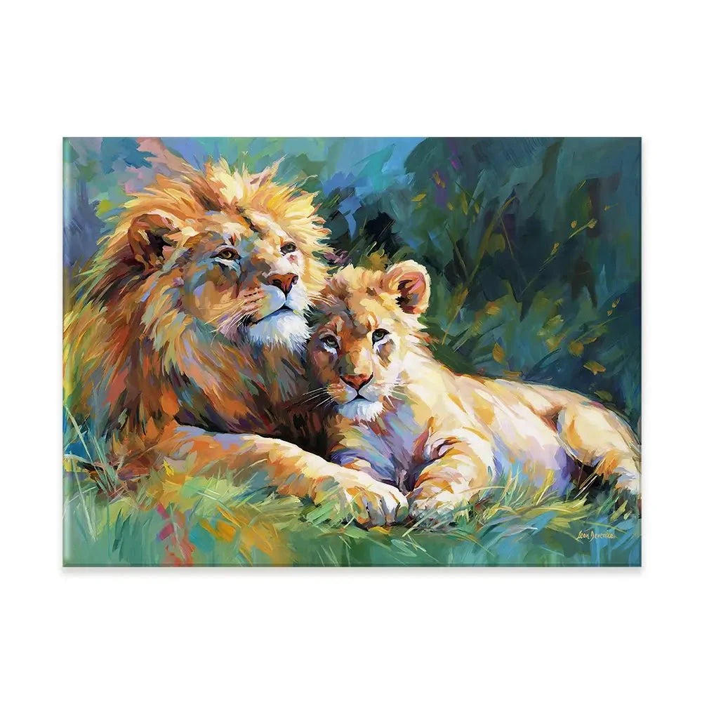 The Lions Embrace Canvas Print The Lions Embrace Canvas Print wall art product Leon Devenice