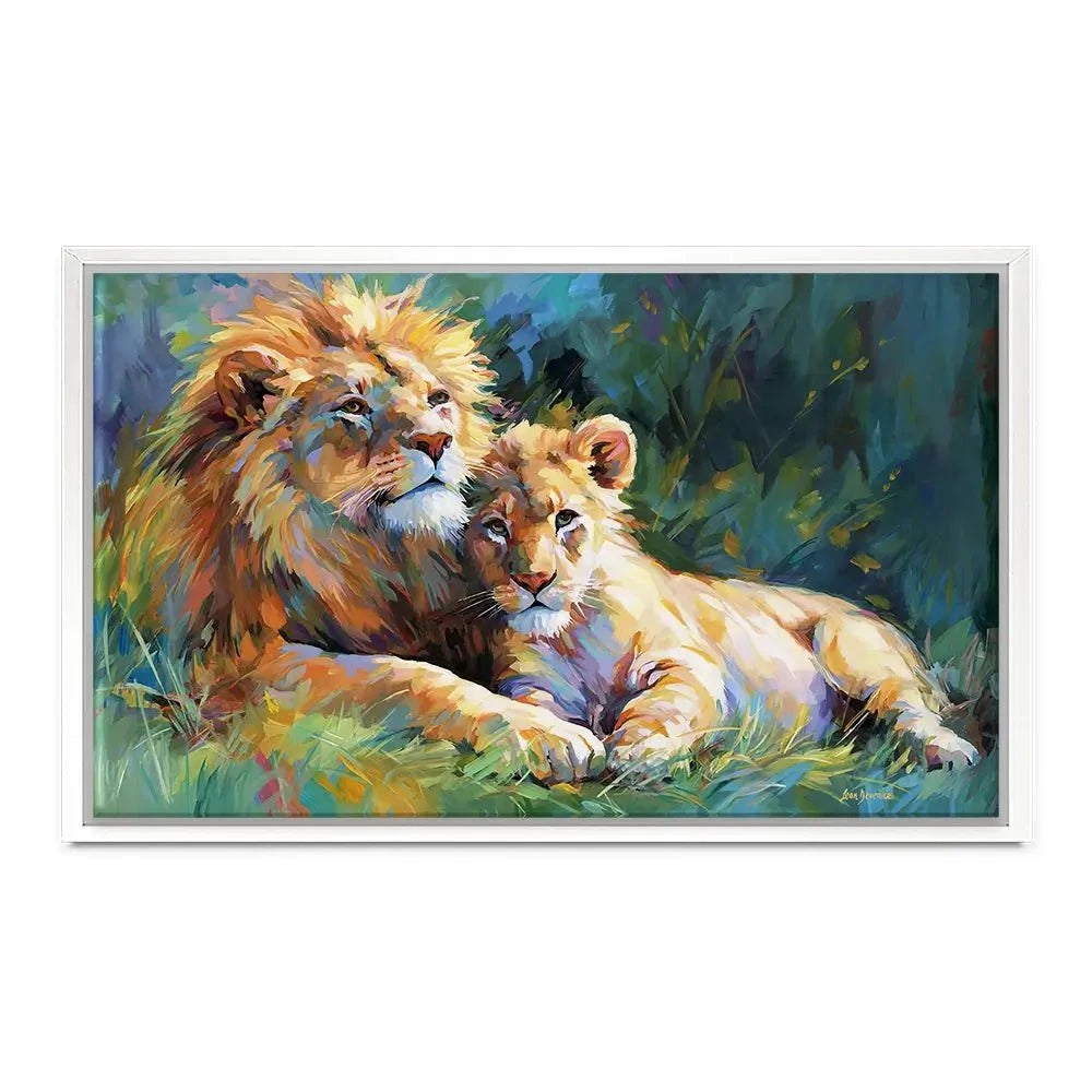 The Lions Embrace Canvas Print The Lions Embrace Canvas Print wall art product Leon Devenice
