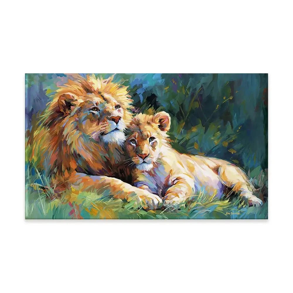 The Lions Embrace Canvas Print The Lions Embrace Canvas Print wall art product Leon Devenice
